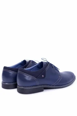 Discount Męskie Półbuty Bednarek Eleganckie Skórzane Granatowe Oliviero Męskie Bednarek Polish Shoes|Półbuty Casual
