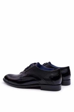 Discount Boto Męskie Półbuty Bednarek Eleganckie Skórzane Wizytowe Czarne Midas