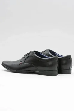 Hot Boto Męskie Półbuty Bednarek Eleganckie Skórzane Wizytowe Czarne Gaspare