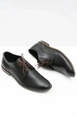 Hot Męskie Półbuty Bednarek Eleganckie Skórzane Czarne Edgardo Męskie Bednarek Polish Shoes|Półbuty Casual