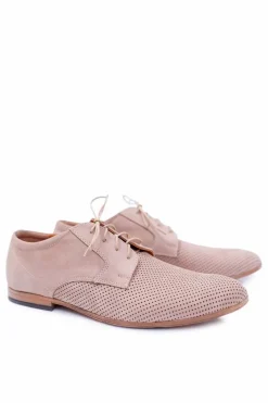 Bednarek Polish Shoes|Półbuty Casual>Boto Męskie Półbuty Bednarek Nubukowe Ażurowe Beżowe Hermes