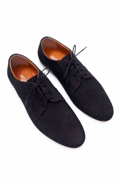 New Męskie Półbuty Bednarek Nubukowe Ażurowe Czarne Hermes Męskie Bednarek Polish Shoes|Półbuty Casual