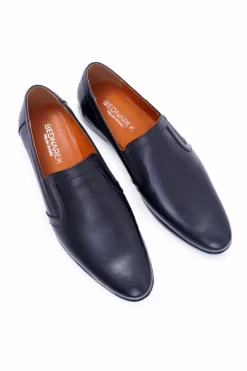 Męskie Półbuty Bednarek Wsuwane Skórzane Czarne Trocky Męskie Bednarek Polish Shoes|Półbuty Casual