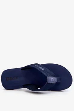 Discount Męskie Piankowe Klapki Japonki Big Star LL174617 Granatowe Męskie Klapki Męskie Big Star|Klapki Męskie Japonki