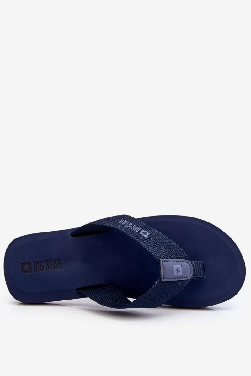 Discount Męskie Piankowe Klapki Japonki Big Star LL174617 Granatowe Męskie Klapki Męskie Big Star|Klapki Męskie Japonki