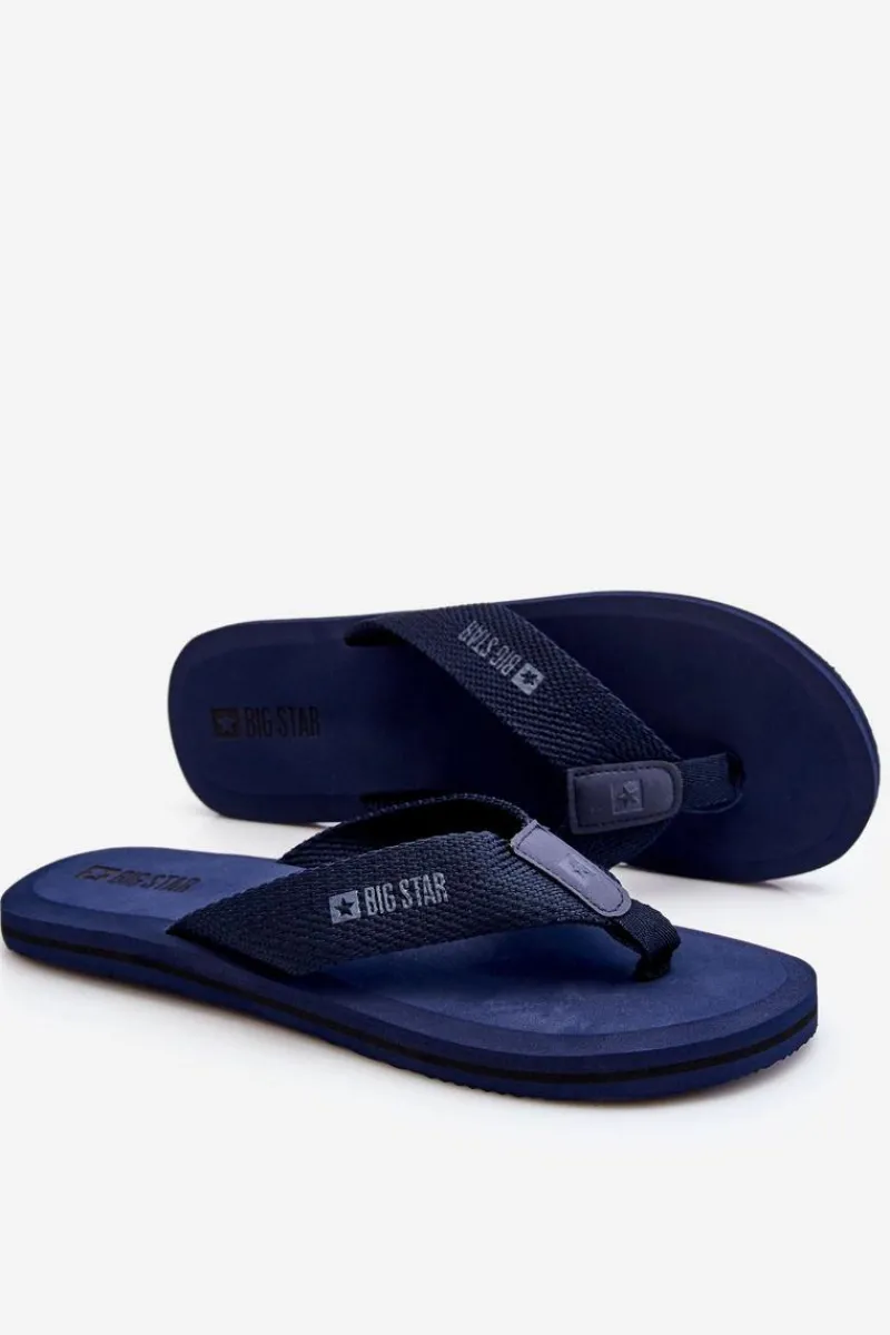 Discount Męskie Piankowe Klapki Japonki Big Star LL174617 Granatowe Męskie Klapki Męskie Big Star|Klapki Męskie Japonki
