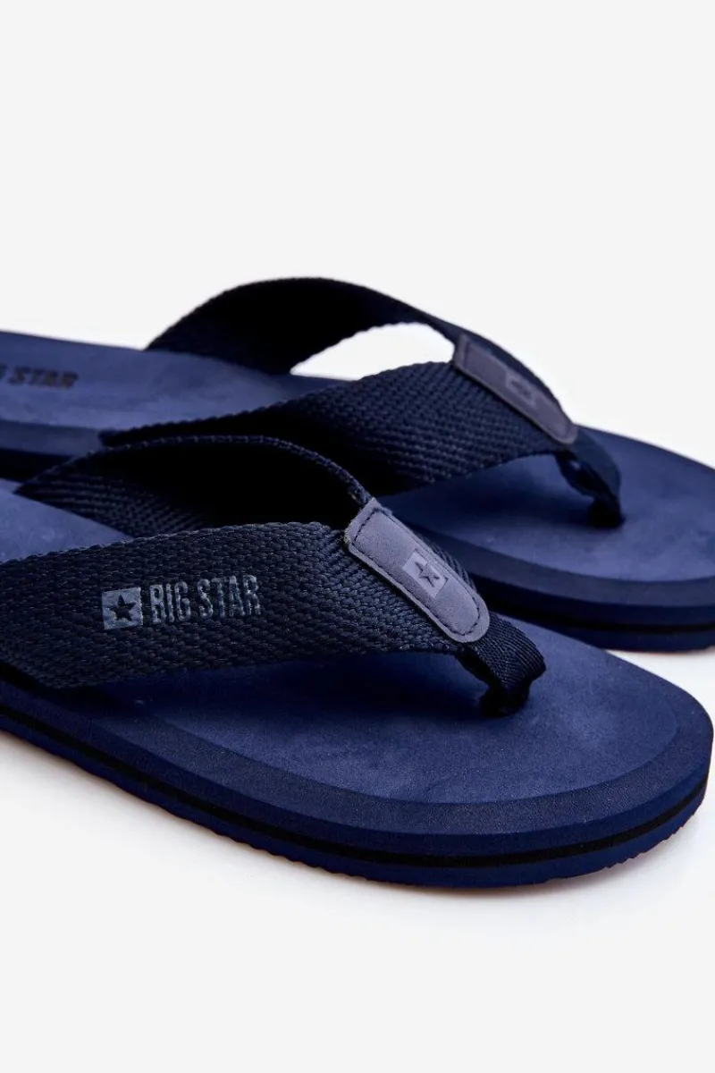 Discount Męskie Piankowe Klapki Japonki Big Star LL174617 Granatowe Męskie Klapki Męskie Big Star|Klapki Męskie Japonki