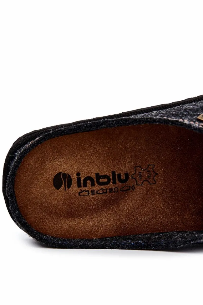 Klapki Męskie Klasyczne|Papcie Męskie>INBLU Męskie Profilaktyczne Papcie Klapki SI000020 Szare