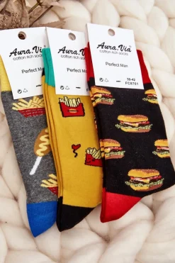 Online Męskie Skarpetki Hamburgery Czarne Skarpetki|Skarpetki