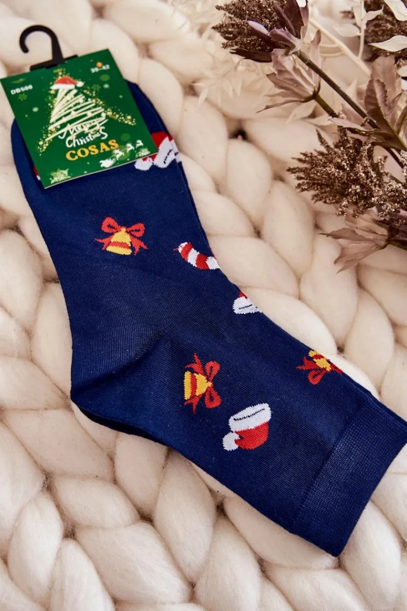 Skarpetki|Skarpetki>COSAS Męskie Skarpetki W Świąteczne Wzory Granatowe
