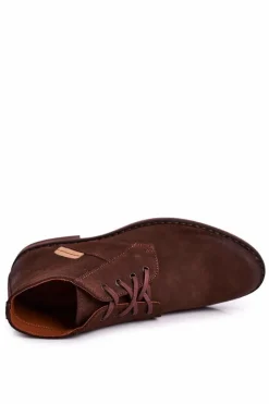 Best Boto Męskie Skórzane Botki Trzewiki BEDNAREK Brązowe