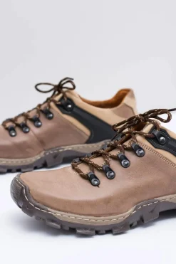 Hot Męskie Skórzane Brązowe Półbuty Trekkingowe Bednarek Męskie Obuwie Trekkingowe Męskie