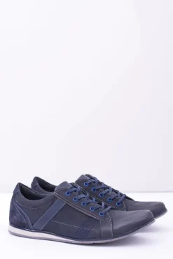 Best Męskie Skórzane Granatowe Półbuty Denali Męskie Półbuty Casual