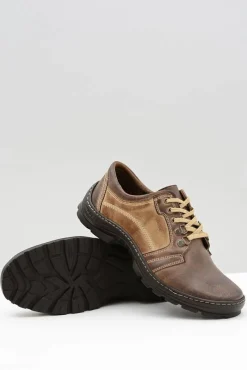 Sale Męskie Skórzane Klasyczne Brązowe Półbuty Favello Męskie Półbuty Casual