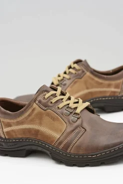 Sale Męskie Skórzane Klasyczne Brązowe Półbuty Favello Męskie Półbuty Casual