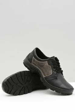 Półbuty Casual>Boto Męskie Skórzane Klasyczne Czarne Półbuty Favello