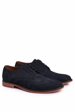 Mokasyny Sznurowane|Bednarek Polish Shoes>Boto Męskie Skórzane Mokasyny Nubuk BEDNAREK Granatowe