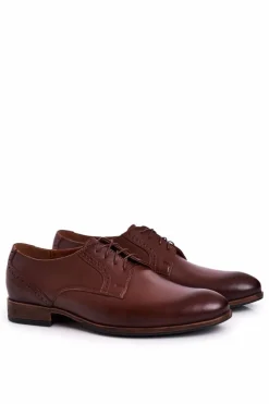 Bednarek Polish Shoes|Półbuty Eleganckie>Boto Męskie Skórzane Mokasyny Z Jasną Podeszwą BEDNAREK Ciemny Brąz