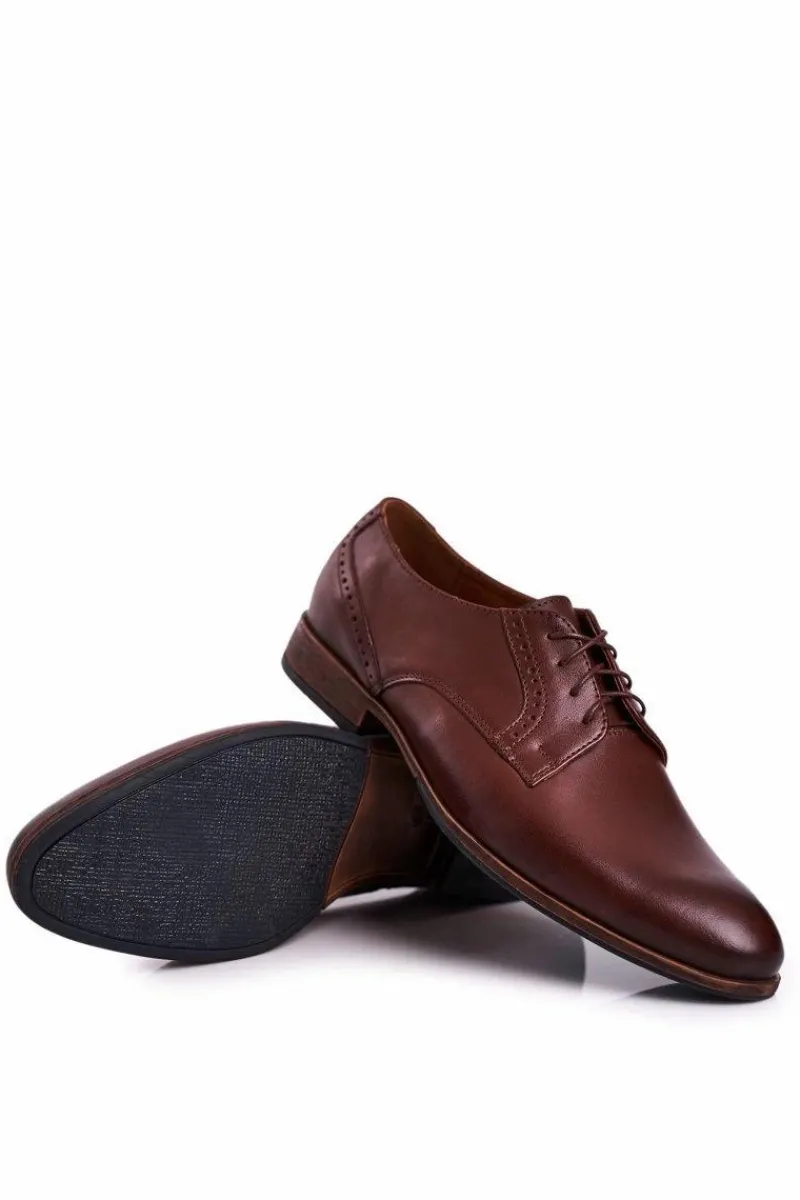 Bednarek Polish Shoes|Półbuty Eleganckie>Boto Męskie Skórzane Mokasyny Z Jasną Podeszwą BEDNAREK Ciemny Brąz