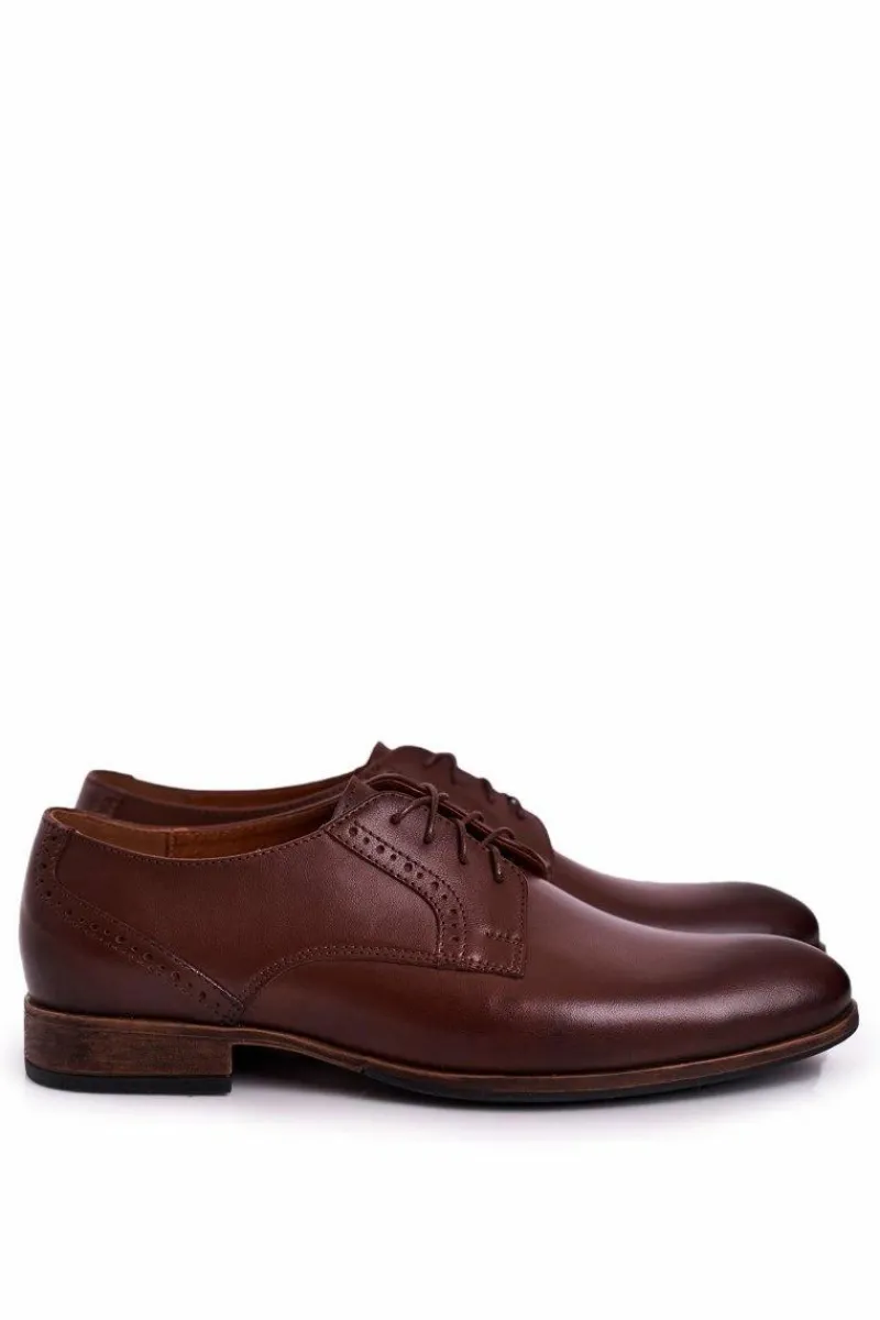 Bednarek Polish Shoes|Półbuty Eleganckie>Boto Męskie Skórzane Mokasyny Z Jasną Podeszwą BEDNAREK Ciemny Brąz