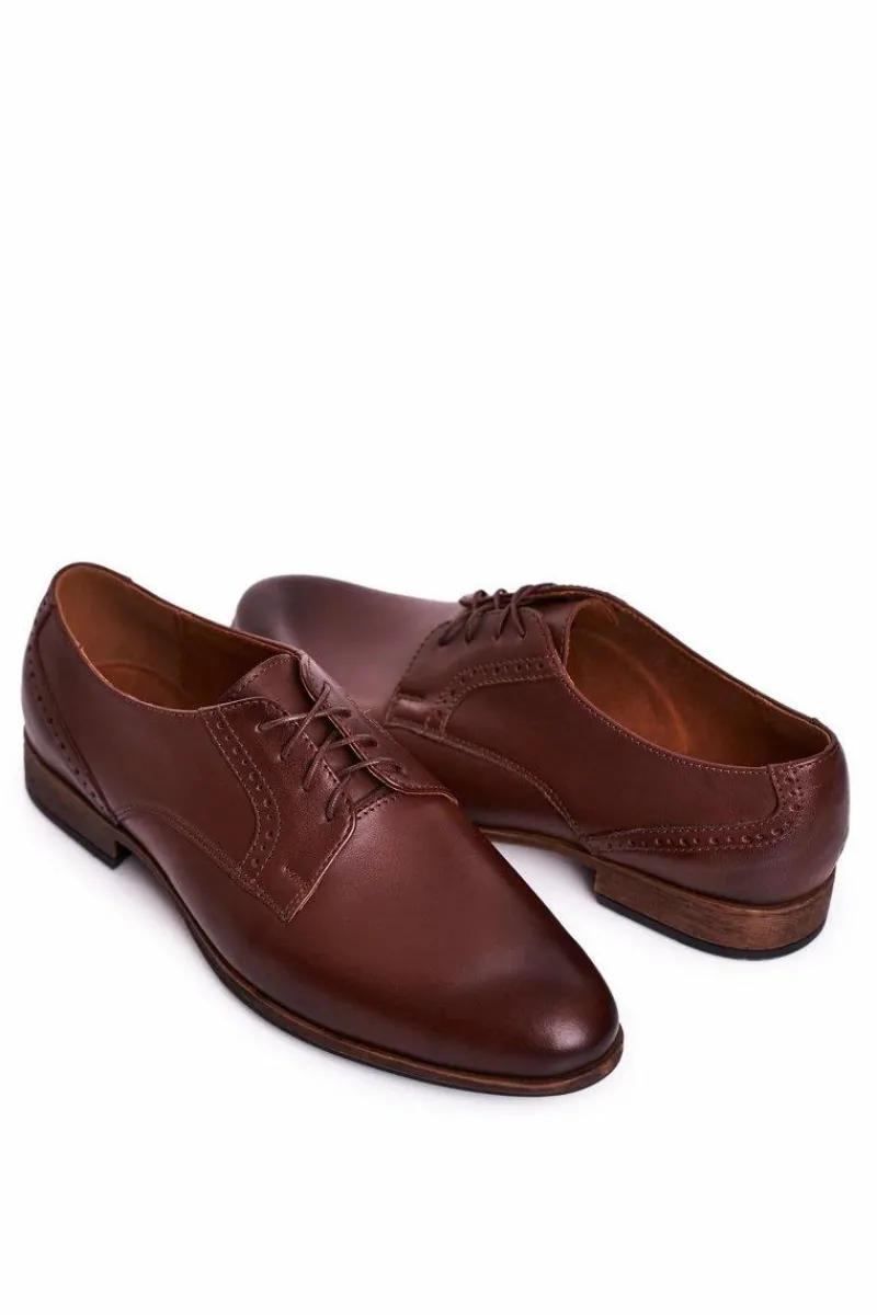 Bednarek Polish Shoes|Półbuty Eleganckie>Boto Męskie Skórzane Mokasyny Z Jasną Podeszwą BEDNAREK Ciemny Brąz
