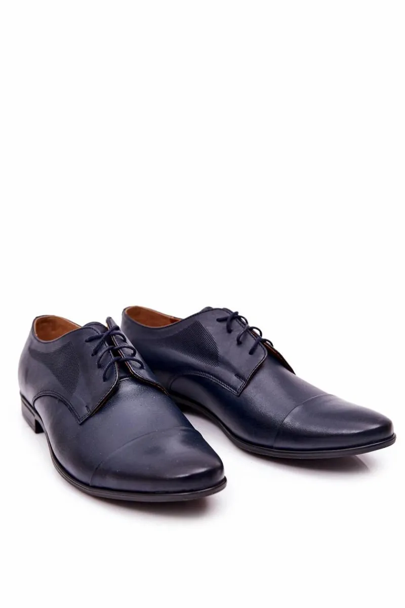 Bednarek Polish Shoes|Półbuty Eleganckie>Boto Męskie Skórzane Mokasyny Z Czarną Podeszwą BEDNAREK Granatowe