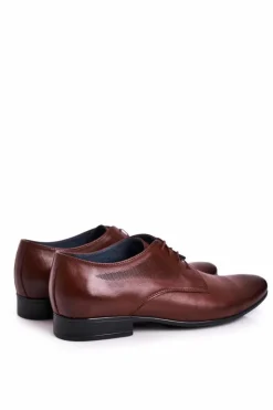 Online Boto Męskie Skórzane Mokasyny Z Czarną Podeszwą BEDNAREK Ciemny Brąz