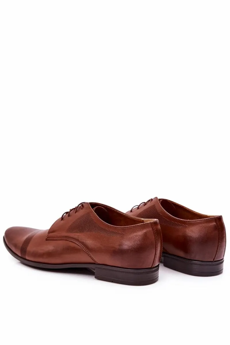 Discount Boto Męskie Skórzane Półbuty Bednarek 804 Brązowe