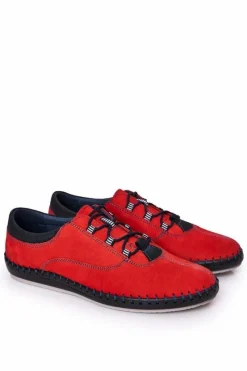 Clearance Męskie Skórzane Półbuty BEDNAREK Czerwone Męskie Bednarek Polish Shoes|Półbuty Casual