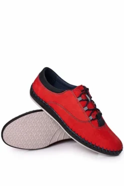 Clearance Męskie Skórzane Półbuty BEDNAREK Czerwone Męskie Bednarek Polish Shoes|Półbuty Casual
