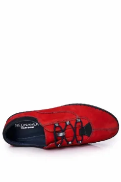 Clearance Męskie Skórzane Półbuty BEDNAREK Czerwone Męskie Bednarek Polish Shoes|Półbuty Casual