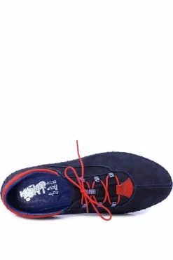 Boto Męskie Skórzane Półbuty Casual Granatowe Bill