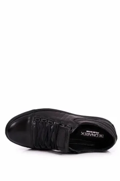 Best Męskie Skórzane Półbuty Tenisówki BEDNAREK Czarne Męskie Bednarek Polish Shoes|Półbuty Casual