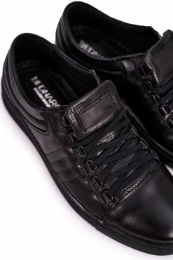 Best Męskie Skórzane Półbuty Tenisówki BEDNAREK Czarne Męskie Bednarek Polish Shoes|Półbuty Casual