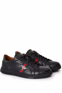 Best Męskie Skórzane Półbuty Tenisówki BEDNAREK Czarne Męskie Bednarek Polish Shoes|Półbuty Casual
