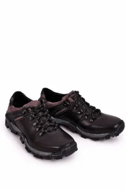 Hot Męskie Skórzane Półbuty Trekkingowe BEDNAREK Czarne Męskie Obuwie Trekkingowe Męskie