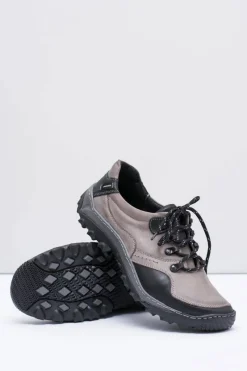 Męskie Skórzane Szare Półbuty Trekkingowe Gretin Męskie Obuwie Trekkingowe Męskie