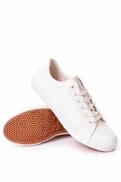 Clearance Big Star Shoes Męskie Skórzane Tenisówki Big Star II174028 Białe