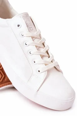 Clearance Big Star Shoes Męskie Skórzane Tenisówki Big Star II174028 Białe