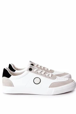 Hot Męskie Skórzane Tenisówki Big Star II174009 Biało-Beżowe Męskie Trampki Męskie Big Star|Trampki Niskie