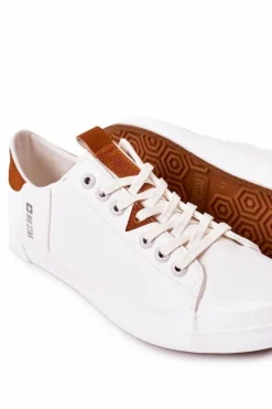 Trampki Męskie Big Star|Trampki Niskie></noscript>Big Star Shoes Męskie Skórzane Tenisówki Big Star GG174025 Białe