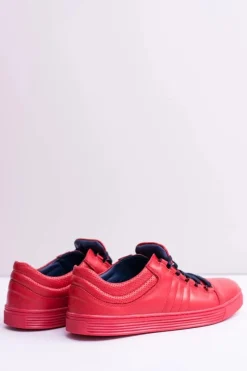 Trampki Niskie|Trampki Męskie Niskie></noscript>Boto Męskie Skórzane Tenisówki Czerwone Elon