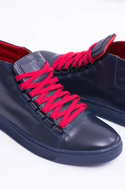 Outlet Męskie Skórzane Tenisówki Granatowe Torres Męskie Trampki Wysokie|Trampki Męskie Wysokie