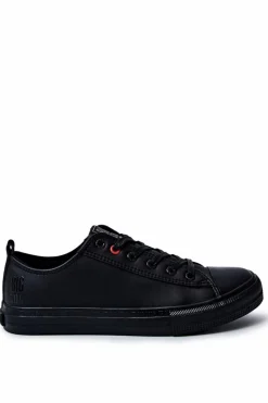 Hot Big Star Shoes Męskie Skórzane Trampki BIG STAR JJ174005 Czarne