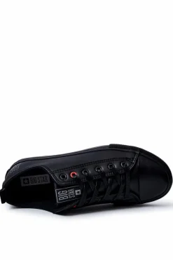 Hot Big Star Shoes Męskie Skórzane Trampki BIG STAR JJ174005 Czarne