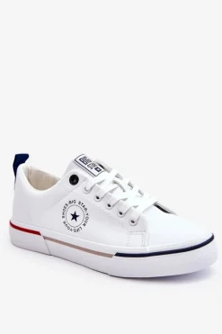 Hot Męskie Skórzane Trampki Big Star LL174209 Białe Męskie Trampki Męskie Big Star|Trampki Niskie