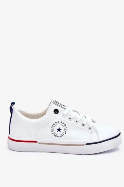 Hot Męskie Skórzane Trampki Big Star LL174209 Białe Męskie Trampki Męskie Big Star|Trampki Niskie