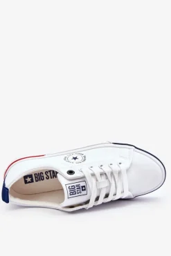 Hot Męskie Skórzane Trampki Big Star LL174209 Białe Męskie Trampki Męskie Big Star|Trampki Niskie