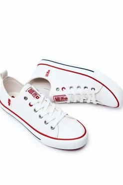 Hot Big Star Shoes Męskie Skórzane Trampki BIG STAR JJ174069 Białe Biały