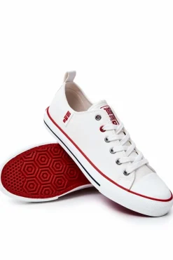 Hot Big Star Shoes Męskie Skórzane Trampki BIG STAR JJ174069 Białe Biały